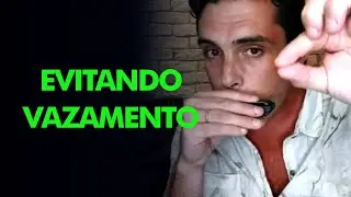Encaixando a gaita na boca