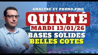Pronostic Quint&eacute; du Mardi 13/01/2026. Bases, Tocards et Pronostic PMU en 8 pour le Quint&eacute; du Jour