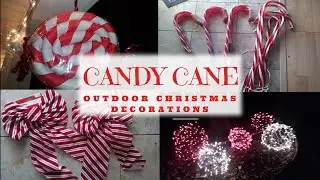 CANDY CANE OUTDOOR CHRISTMAS LIGHTS & DECORATIONS ~ DECORATE WITH ME