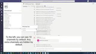 Microsoft Teams Show/Hide Channels