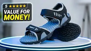Sparx Men's Sandals SS-103 (Grey, Navy Sandal) Unboxing and Review in Hindi. 