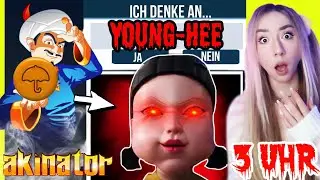 Знает ли игра Akinator Squid от Netflix 3 часа ночи? Танос, фронтмен, охранник, кукла Ён Хи