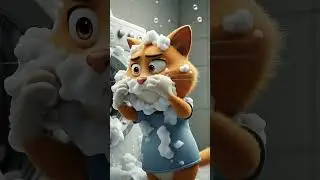 Fat Cat and Laundry Day  Bubble Trouble #FatCat #PixarStyle #FunnyCat #LaundryFail #SockExplosion