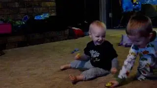 Drew's giggles from the Nerf gun