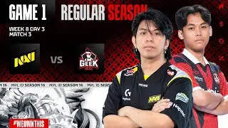 NAVI vs GEEK FAM ID | Regular Season Week 8 Day 3 | Game 1 | #MPLIDS16