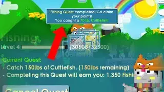 Catch 150lbs of Cuttlefish | Growtopia Fishing Quest