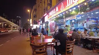 Al karama Dubai (ADCB) to Burjuman metro station walking tour | Night life in Dubai 4k