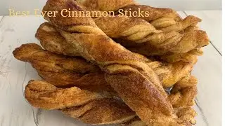 Cinnamon Sticks/Simple cinnamon puff pastry twists/Homemade cinnamon twists/Flaky Cinnamon Sticks