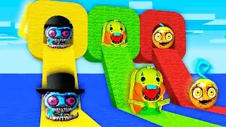 Choose The Right Water Slide Daddy Long Legs Bunzo Banny Babby Logs Legs | Minecraft Animation
