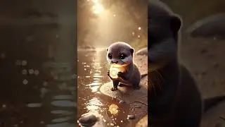 👣Adorable Al Otter | Ultra-Realistic Cute Otter #Animation #animals #cute