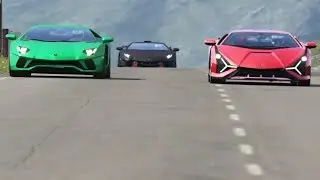 Lamborghini Sian FKP 37 vs Lamborghini Aventador S vs Lamborghini SC18 Alston