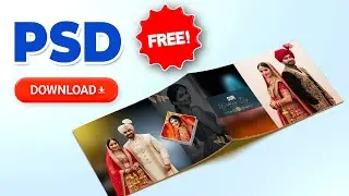 Wedding album design | Free psd | photoshop template | #weddingalbum #cover #psddesign