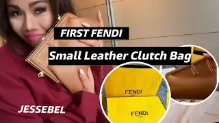 1st. FENDI Small Leather clutch Bag 🤎👜 First 👀 #unboxing #fyp #video