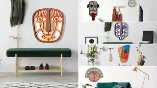 Wooden Masks Wall Art Decor inspired by African, Tribal, Abstract and Picasso Face