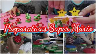 PREPARATIVOS ANIVERSÁRIO SUPER MÁRIO - FINALIZANDO BISCUITS E PERSONALIZADOS