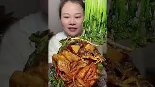 Susu Yummy Spicy Food Mukbang | ASMR Eating Spicy Seafood With Fried Pork Ribs And Green Vegetables