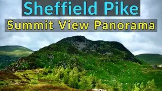 Sheffield Pike : Labelled Summit View Panorama - Lake District Eastern Fells
