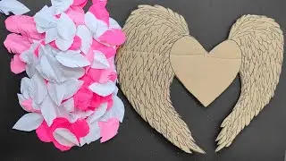 Heart Wall Hanging Ideas/Paper Craft For Home Decoration/DIY Cardboard Craft/Flying Heart Wall Decor