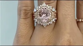 Margrette & Tempest - Intricate Vintage Inspired Three-Ring Wedding Ring Set