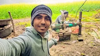 আজকে গমের জমিতে জল দিচ্ছি 😊