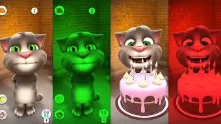 Talking Tom Cat ( Normal Vs Reverse ) Gameplay Video | Talking Tom Cat Colors Effect Video