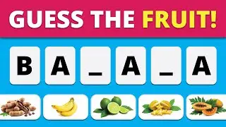 Угадай фрукт по пропущенным буквам 🍎 | Веселая игра-викторина на знание слов фруктов для всех воз...