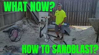 How do I use rented sandblasting equipment?