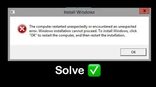 Atasi error "The computer restarted unexpectedly or encountered an unexpected error" | Windows 7