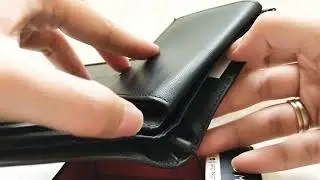 VN31_2 V&iacute; da nam hiệu Tommy Hilfiger Passcase & Valet gấp 2 đen trơn (2 ngăn) hộp da xanh dương đậm