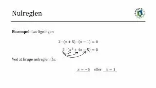 ANDENGRADSLIGNINGER - Nulreglen