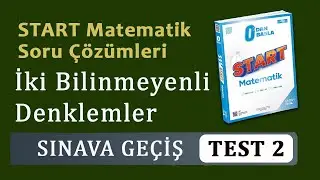 İki Bilinmeyenli Denklemler SINAVA GEÇİŞ TEST 2 Start Matematik Soru Çözümü #yks2026 #345yayınları