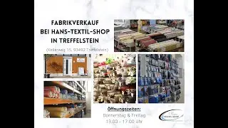 Fabrikverkauf Hans-Textil-Shop Treffelstein #buylocal