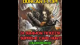 Final Fantasy Mobius Supreme Card Duncan Flop! 4 Greater Summon pulls.