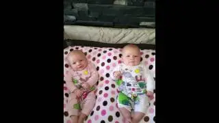 Twins smiling