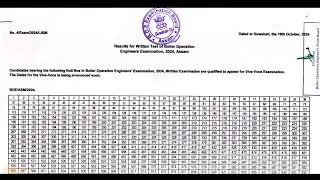 Assam boiler operation engineer result 2024 | BOE exam pass candidate list Assam board