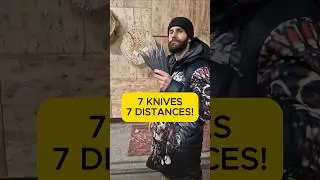 7 Throwing Knives 7 Distances With No Spin Technique