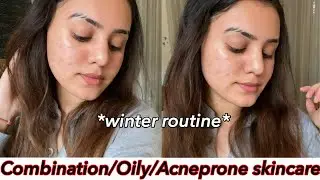 WINTER SKINCARE ROUTINE FOR OILY/ACNE PRONE SKIN / FACE SHAVING? KP STYLES