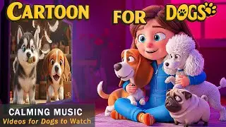 Dog Cartoons for Dogs: Soothe Dog's Anxiety with Colors They Can See! Boredom Busting Music for Dogs