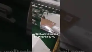 Automatic BOPP OPP Plastic Flower Sleeves Triangle Bag Making Machine with stacking conveyor inline