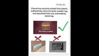 CHANEL NEW AUTHENTICITY TAG // Plastic card is gone, metal tag is on // Like the idea?