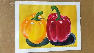 Bell pepper painting// acrylic color // salmasart#161