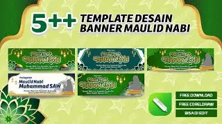 Download 5+ Template Banner Maulid Nabi CDR Gratis | Desain Spanduk Islami 2025
