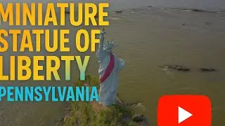 Miniature Statue of Liberty (Pennsylvania) #liberty   #statueofliberty #drone #dronevideo 