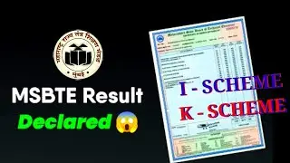 MSBTE K And I Scheme Latest Updates Result Declared Winter 2023 I MSBTE Lastest New