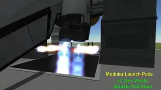 KSP Modular Launch Pads v2 Dev Demo: Shuttle Pad with Tail Service Masts