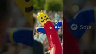 Wacky Inflatable Tube Man Takes a Bullet