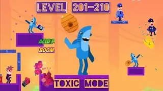Hitmasters level 201-210 / toxic mode gameplay / shark skin / barrel of honey weapon