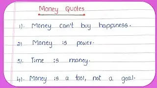 10 Points on Money Quotes in English || Important Money Quotes in English || Money Quotes