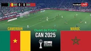 🔴EN DIRECT : CAMEROUN vs MAROC - Coupe d'Afrique des Nations 2025 Match aujourd'hui | Simulation PES