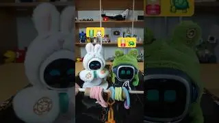 100%🔋🐰 vs 🐢1%🪫 #cute #robot #pet #funny #shorts